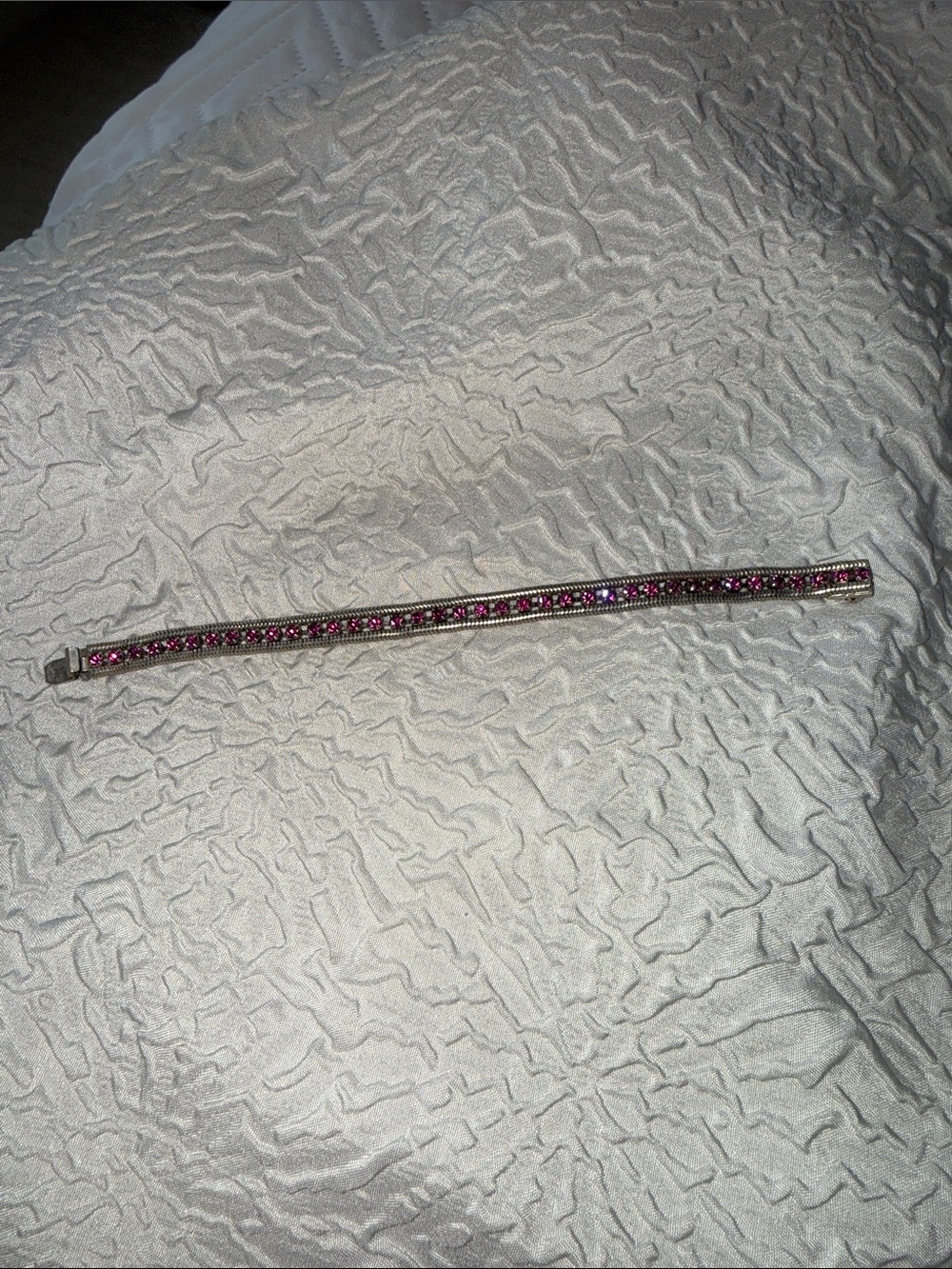 Loren Hope Pink Crystal Tennis Bracelet